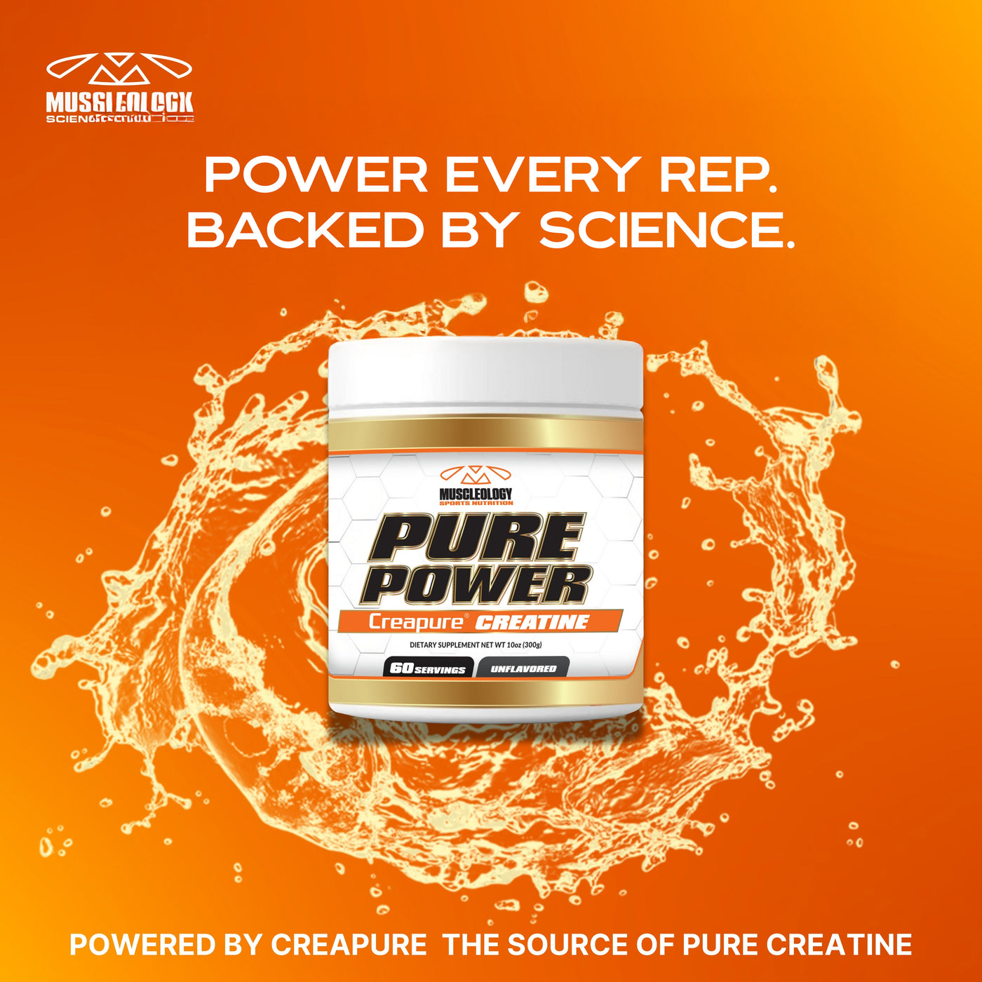 Pure Power – 100% Creapure® Creatine Monohydrate (Unflavored)
