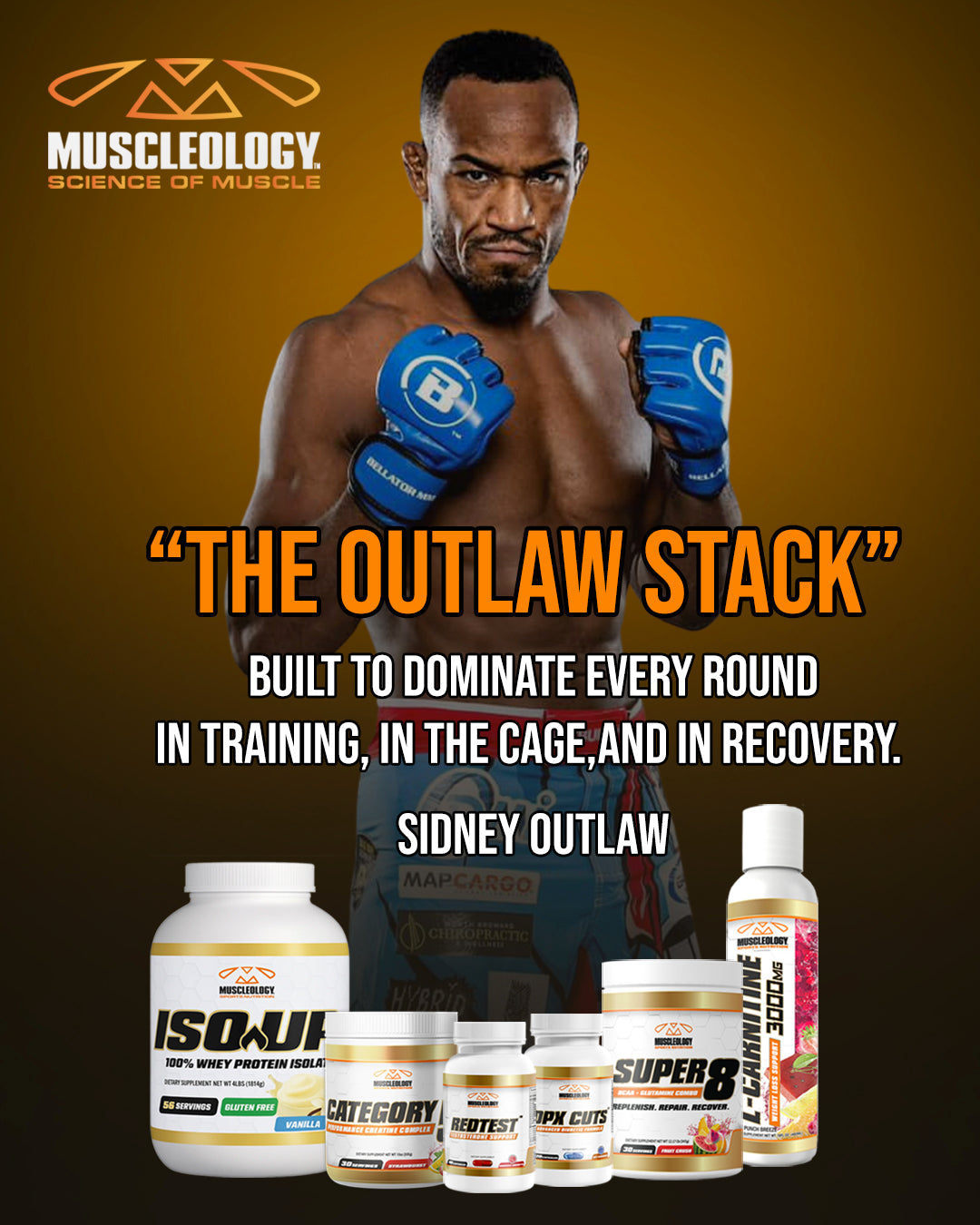 The Outlaw Stack | Sidney Outlaw’s Complete MMA Performance Supplement Bundle – Muscleology