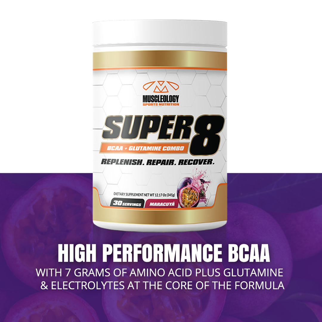 Super8 – BCAA + Electrolyte Recovery Drink | Muscleology