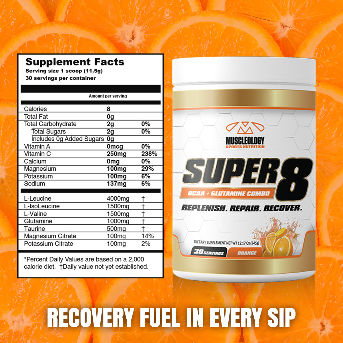Super 8™ - High Performance BCAA, Electrolyte & Glutamine Formula